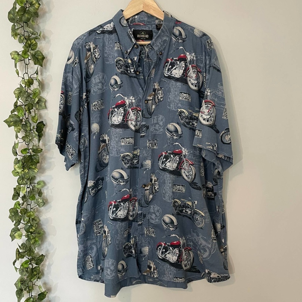 REDHEAD | BUTTON DOWN SHIRT SIZE XXL COTTON MOTORCYCLE BIKE​